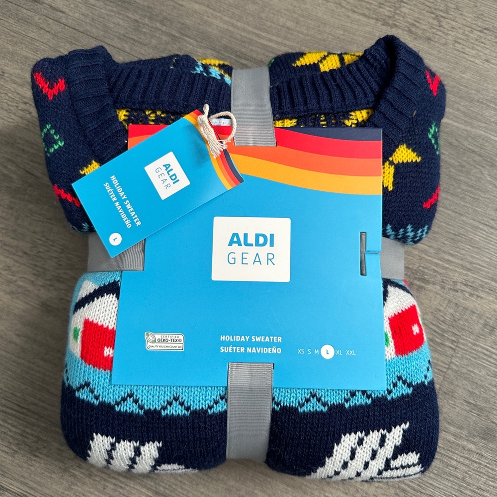 NWT Aldi Holiday Sweater size Large